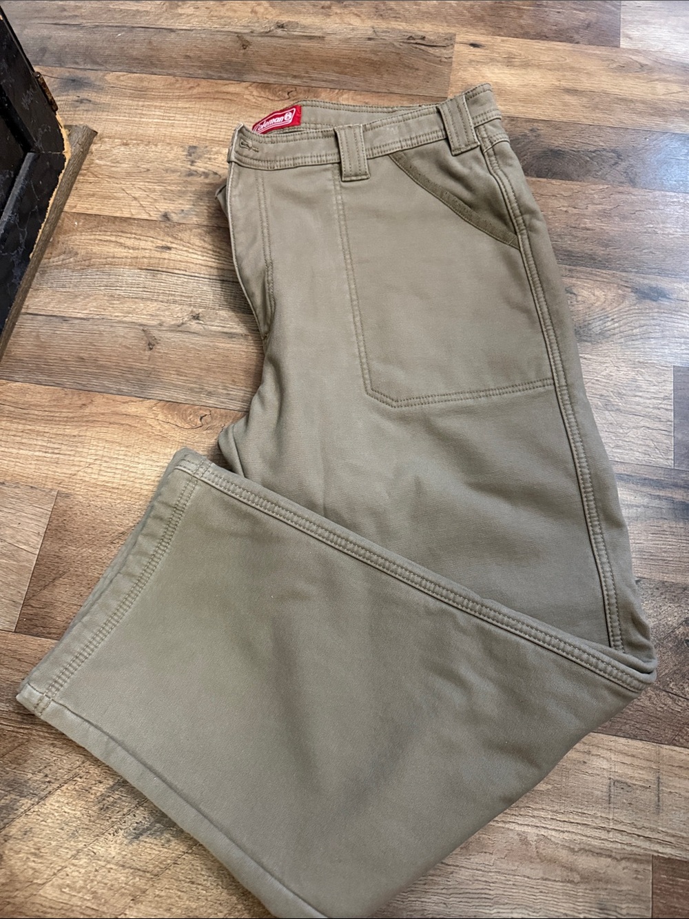 Coleman Men's Khaki Work Chinos - Light Brown cargo lined